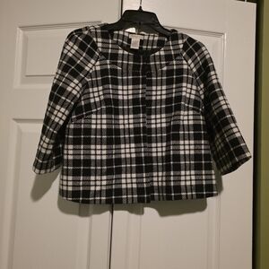 Worthington Black and White Checkered Blazer